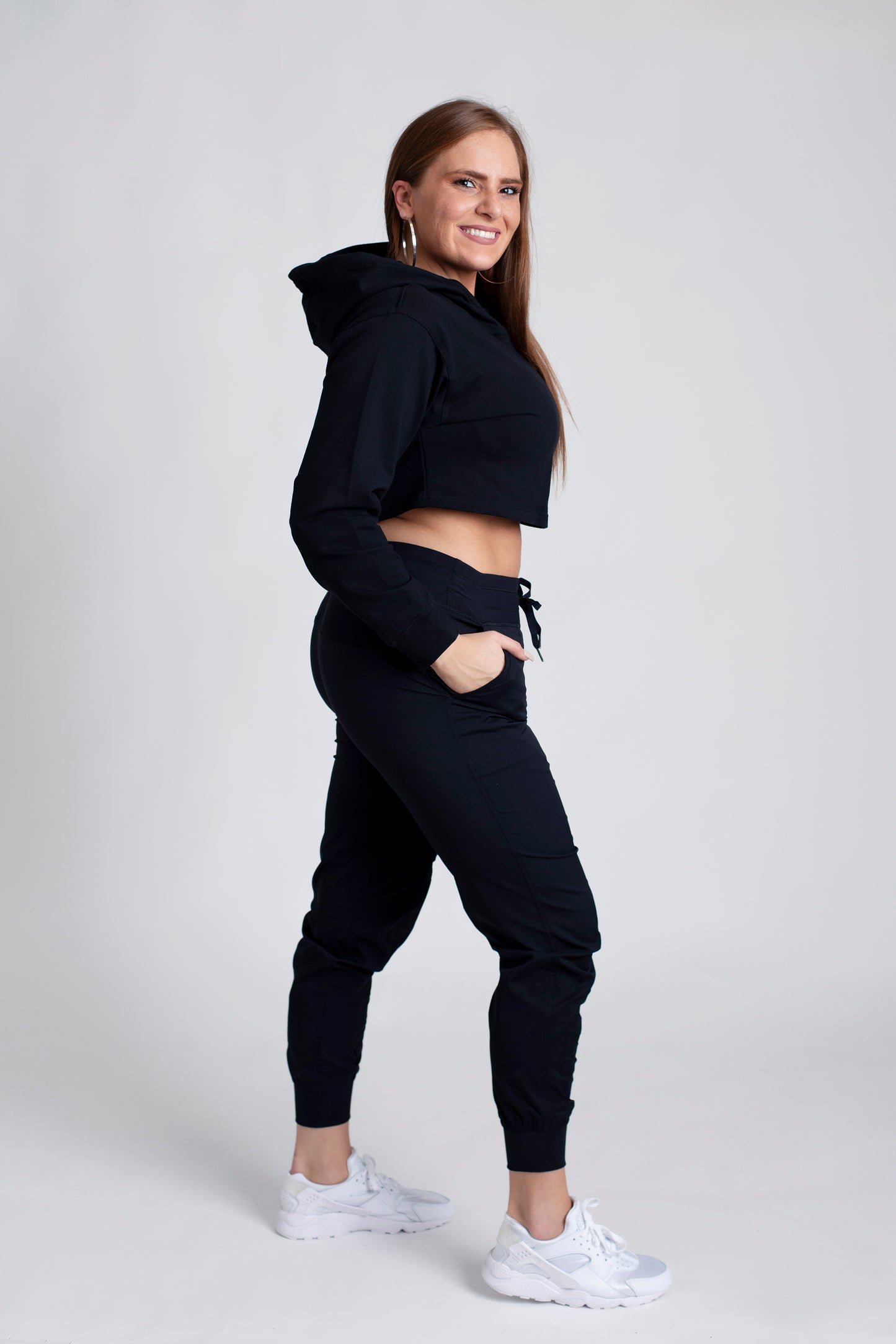 Boxer the Long Sleeve Cropped Hoodie Top